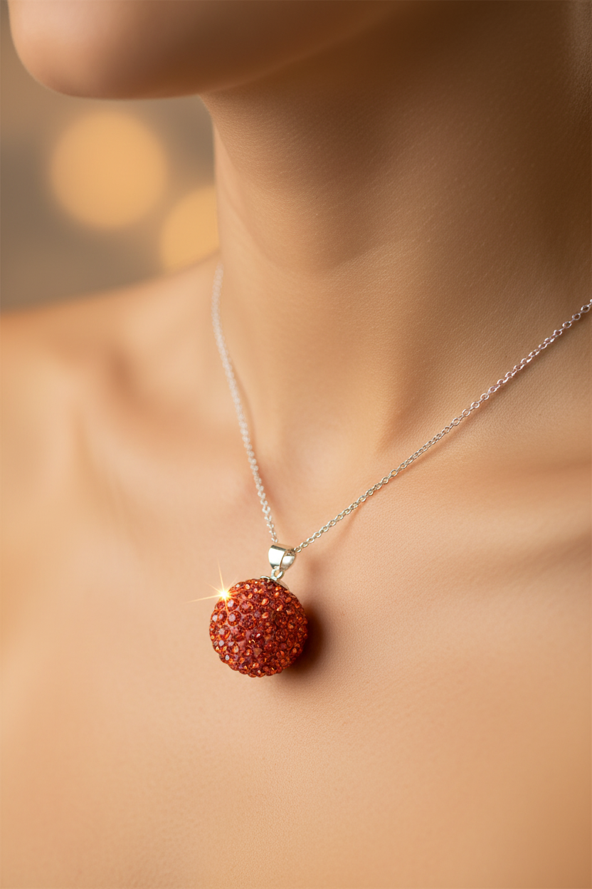 Shamballa Silver Pendant