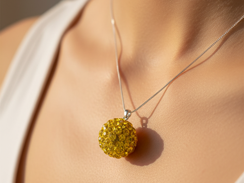 Shamballa Silver Pendant