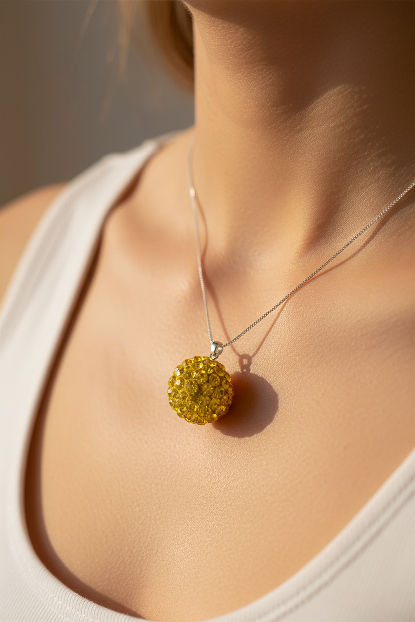 Shamballa Silver Pendant