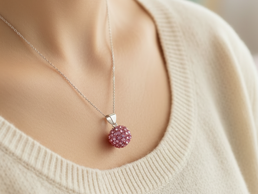 Shamballa Silver Pendant