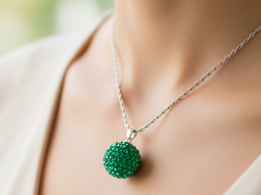 Shamballa Silver Pendant