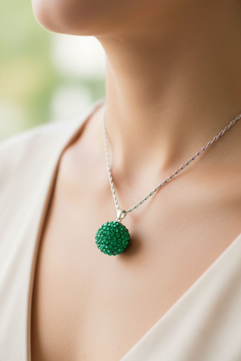Shamballa Silver Pendant