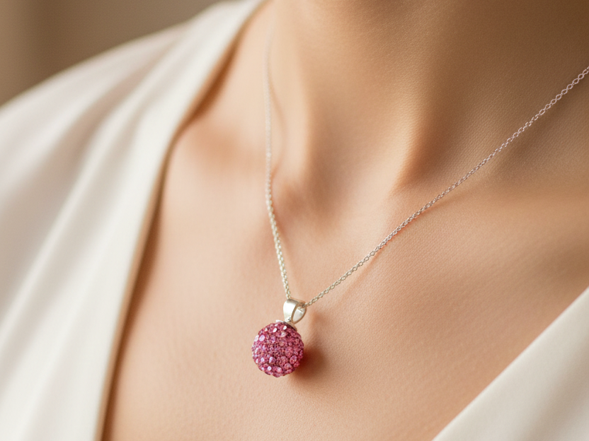 Shamballa Silver Pendant