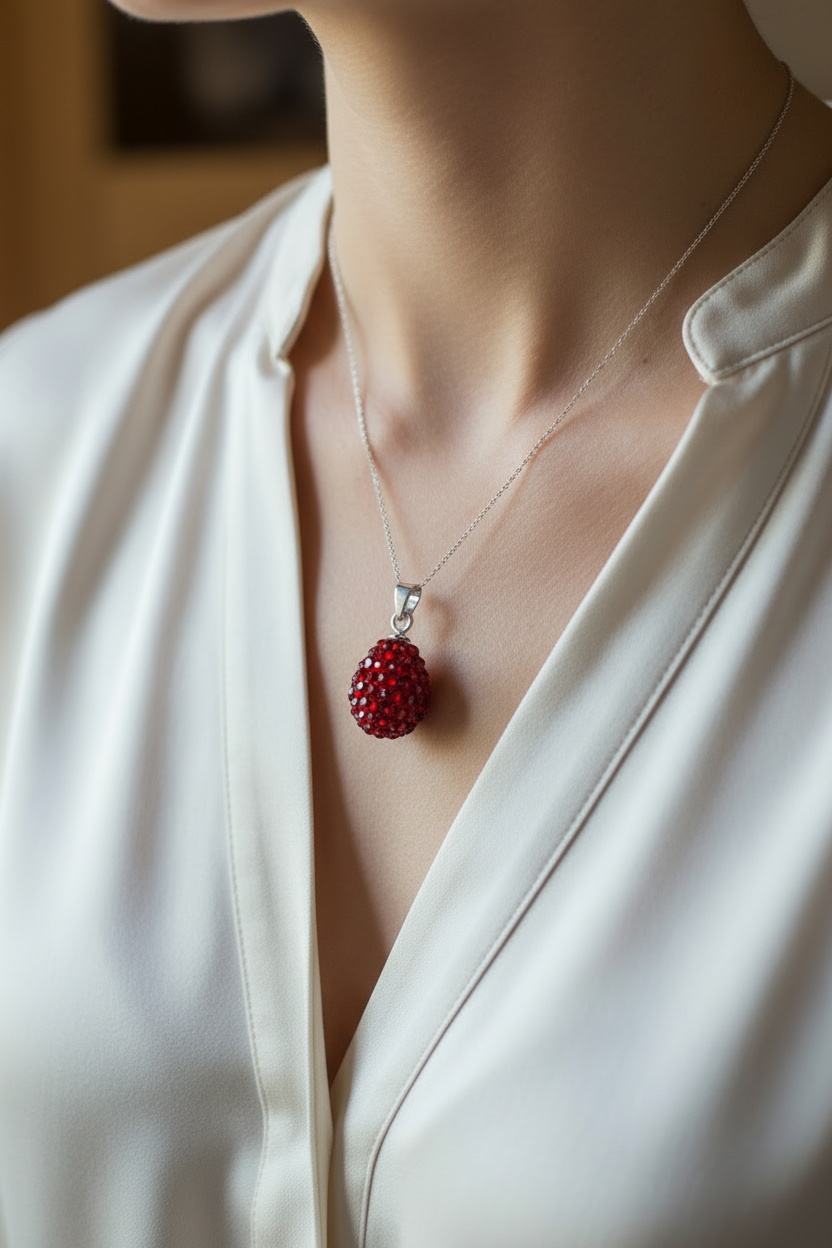 Shamballa Silver Pendant