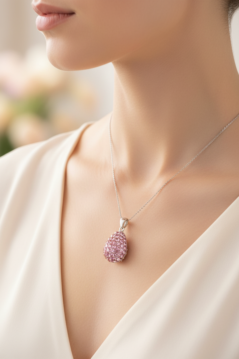 Shamballa Silver Pendant