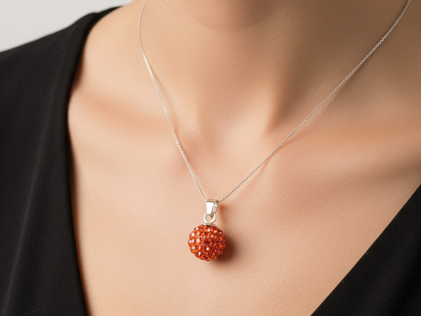 Shamballa Silver Pendant