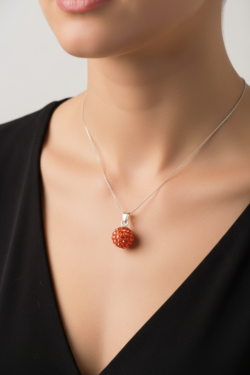 Shamballa Silver Pendant