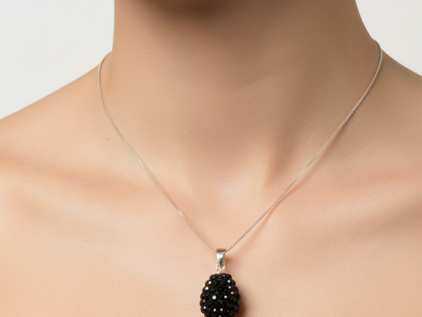 Shamballa Silver Pendant
