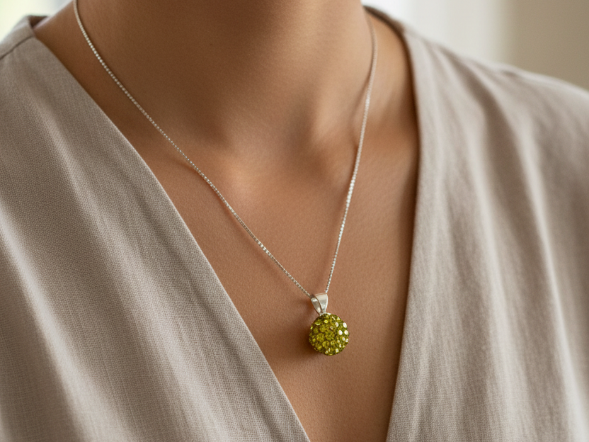 Shamballa Silver Pendant