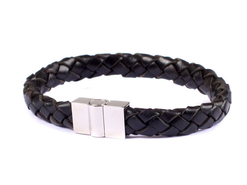 Leather Stainless Steel Bracelet