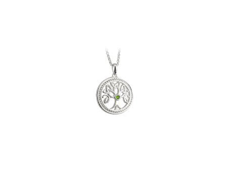 Tree Of Life Pendant With Emerald Green Stone