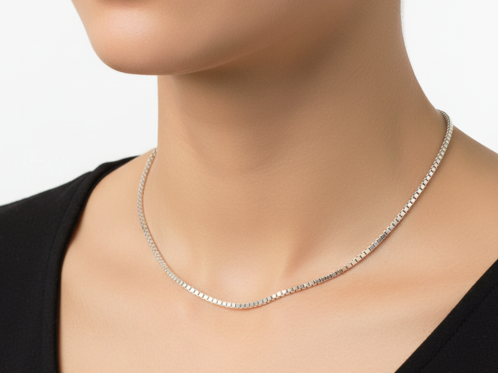 BOX DESIGN SILVER CHAIN 1.5mm