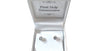 White Cz Silver 5mm Round Rubover Set Earring Boxed.