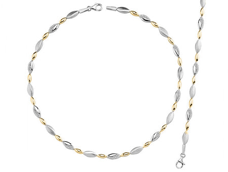 A Yellow Gold & Cubic Zirconia Bracelet