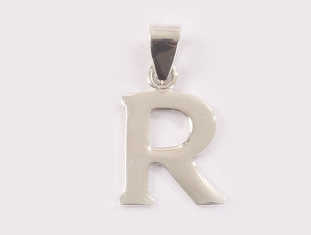 Simply Silver Small Plain Initial Pendant