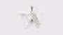 A White Cubic Zirconia Medium Initial Pendant