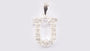A White Cubic Zirconia Large Initial Pendant