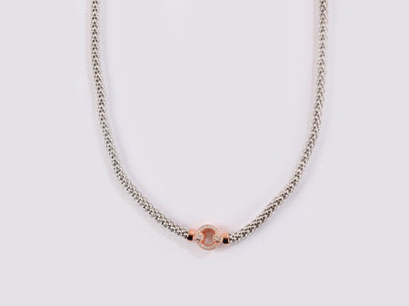 Silver with Rose Gold Plate Necklace