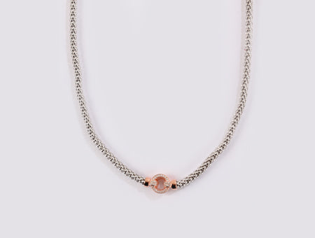 Silver with Rose Gold Plate Necklace