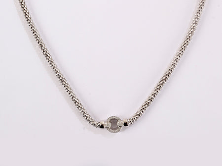 A White Cubic Zirconia Necklace