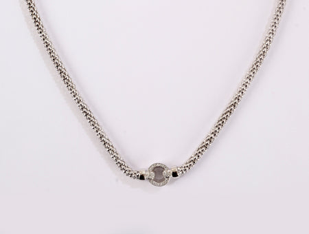 A White Cubic Zirconia Necklace