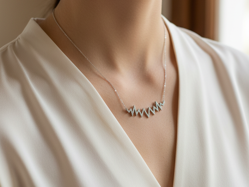 A White Cubic Zirconia Necklace