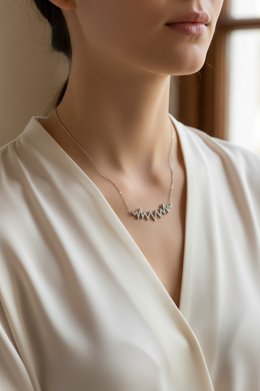 A White Cubic Zirconia Necklace