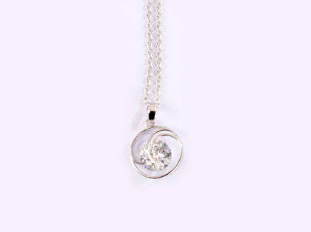 A White Cubic Zirconia Necklace.