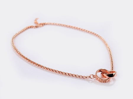 Silver with Rose Gold Plate Necklace