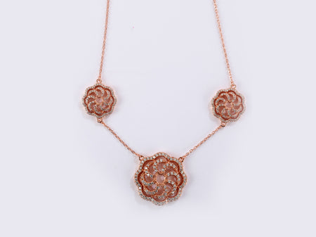 Silver with Rose Gold Plate Necklace