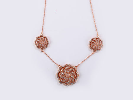 Silver with Rose Gold Plate Necklace