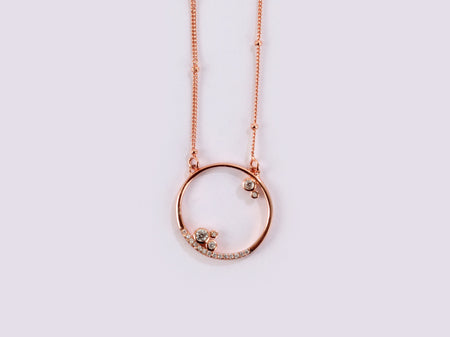 Silver with Rose Gold Plate Necklace