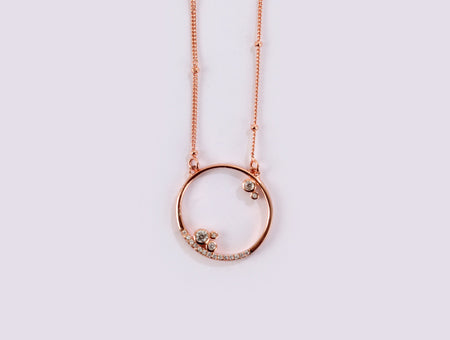 Silver with Rose Gold Plate Necklace