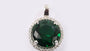 A Emerald & White Cubic Zirconia Pendant.