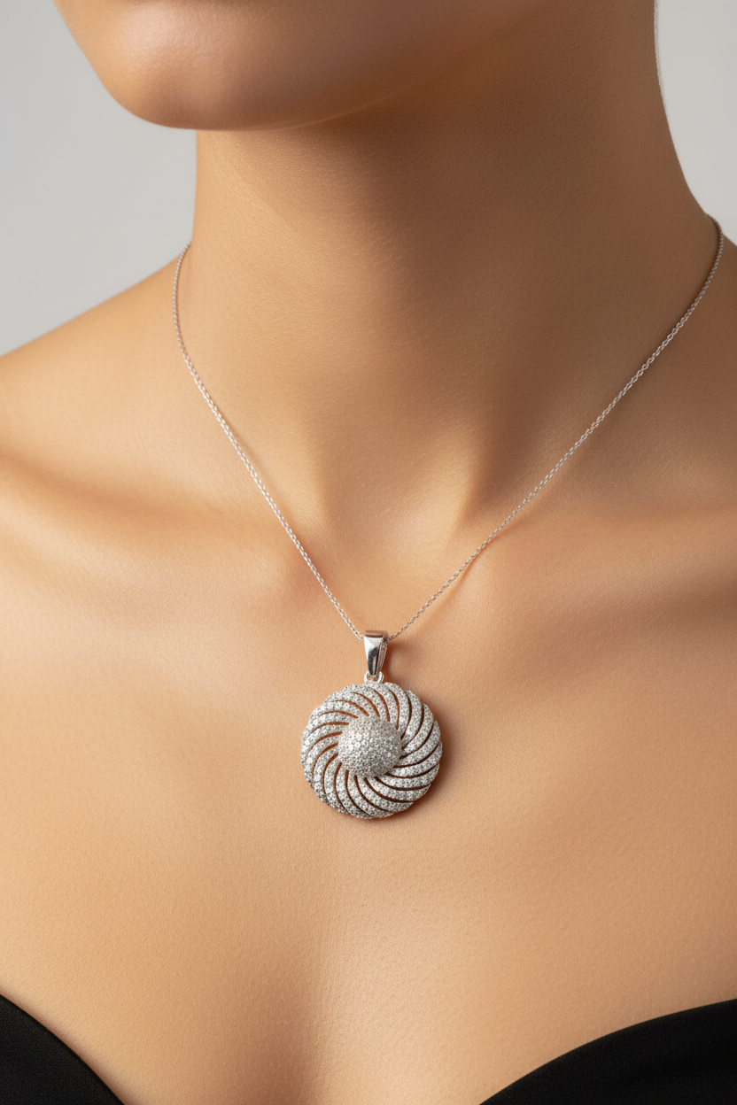 A White Cubic Zirconia Pendant