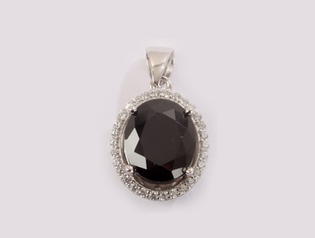 A Black & White Cubic Zirconia Pendant.