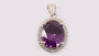 A Amethyst & White Cubic Zirconia Pendant.