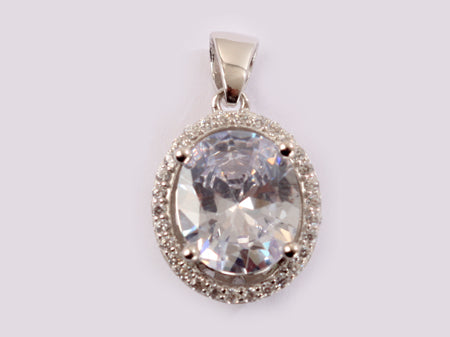 A White Cubic Zirconia Pendant