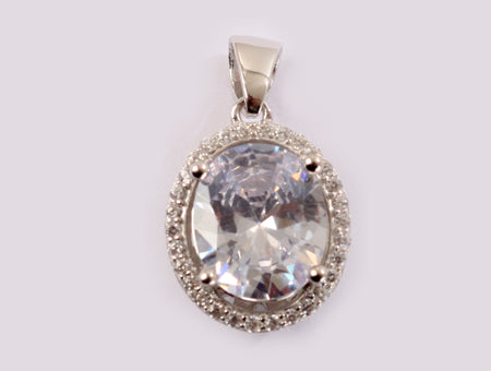 A White Cubic Zirconia Pendant