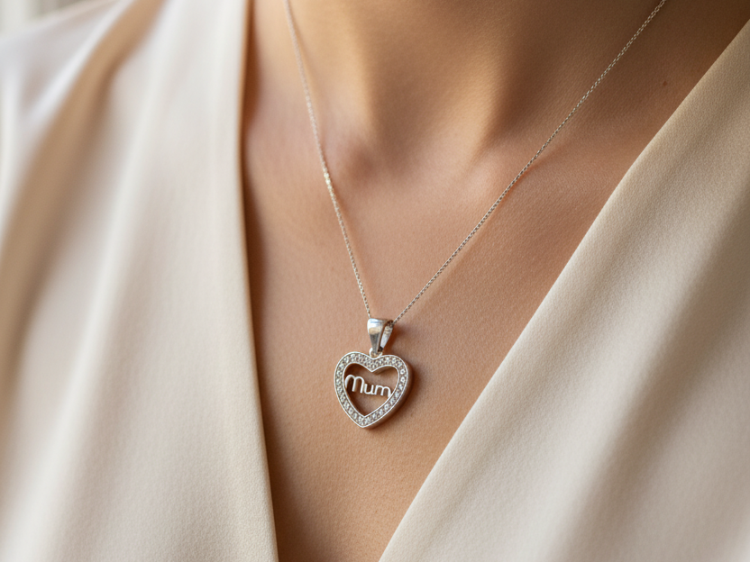A White Cubic Zirconia Pendant