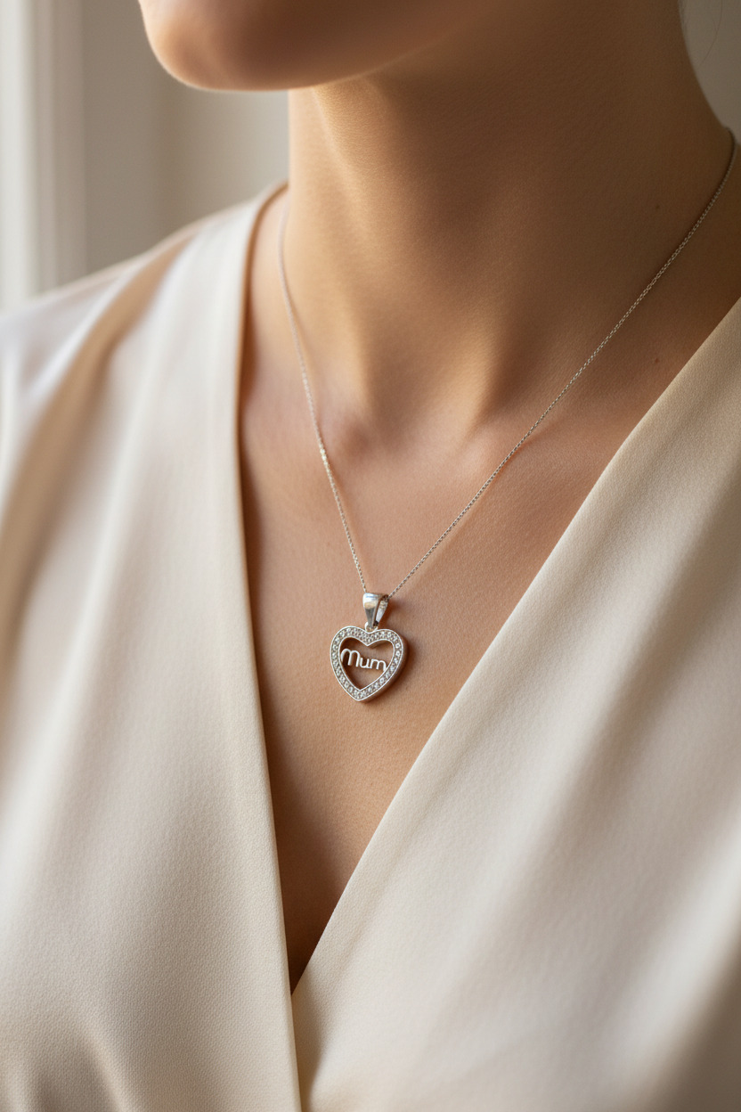 A White Cubic Zirconia Pendant