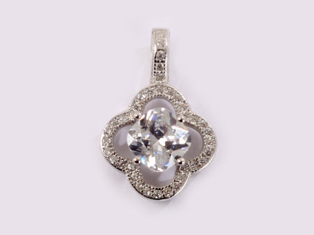 A White Cubic Zirconia Pendant