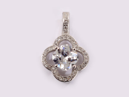 A White Cubic Zirconia Pendant