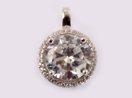 A White Cubic Zirconia Pendant