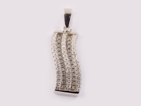 A White Cubic Zirconia Pendant