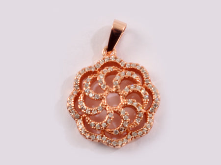 A Silver with Rose Gold Plate Pendant