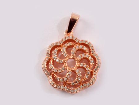A Silver with Rose Gold Plate Pendant