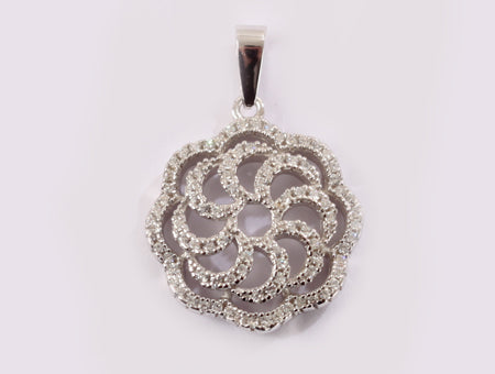 A White Cubic Zirconia Pendant