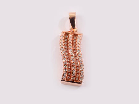 A Silver with Rose Gold Plate Pendant