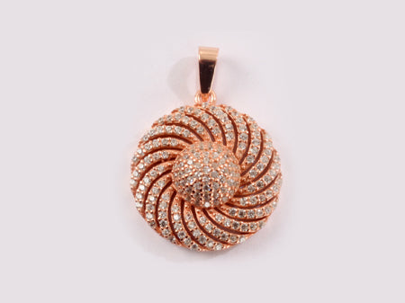 A Silver with Rose Gold Plate Pendant